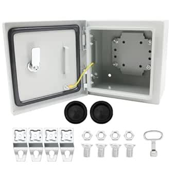 electric box 300|AIRTAK Waterproof Metal Electrical Enclosure with Lock,12 * 8.